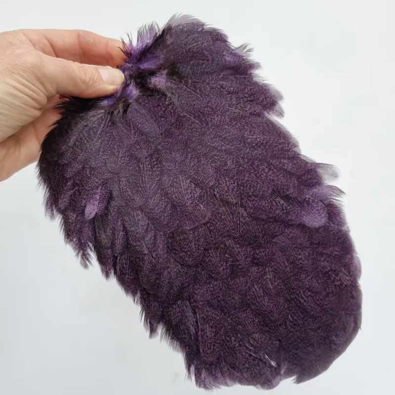 Whiting Coq de Leon Hen Saddle in Speckled Purple-6